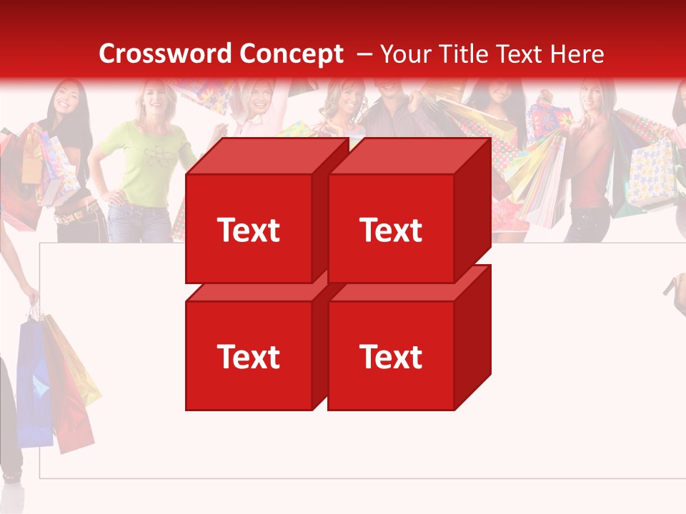 Isolated Lady Shopping PowerPoint Template