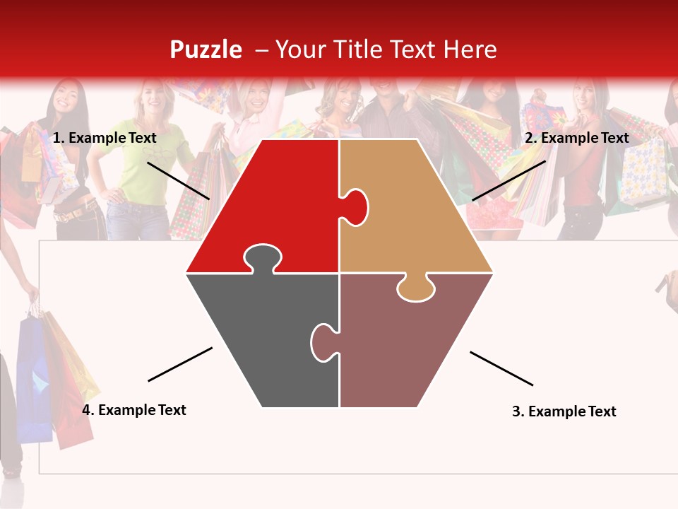 Isolated Lady Shopping PowerPoint Template