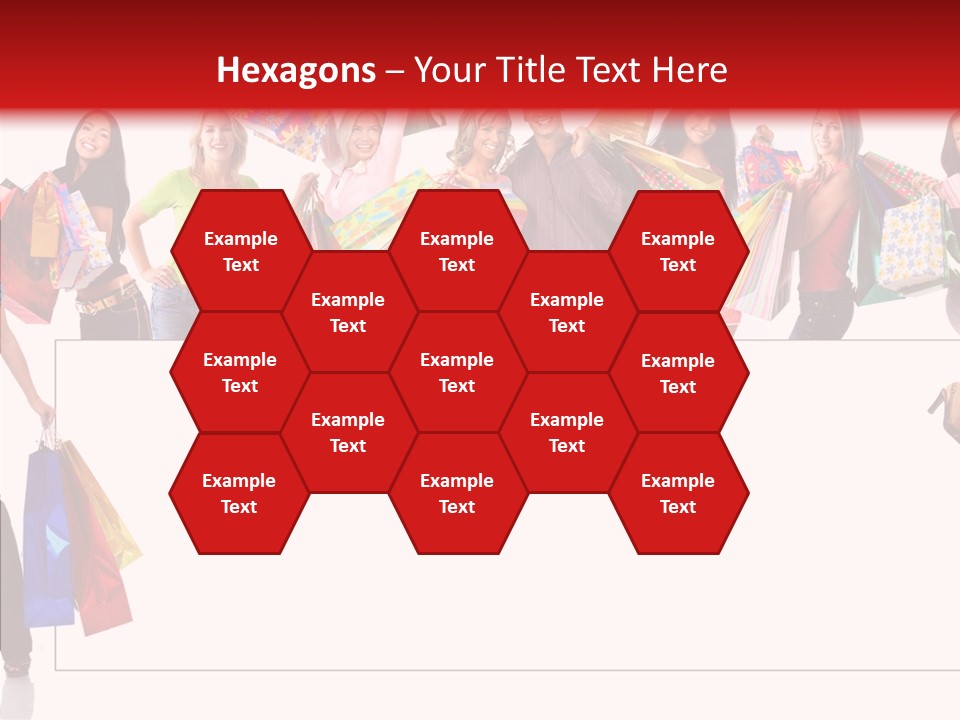 Isolated Lady Shopping PowerPoint Template