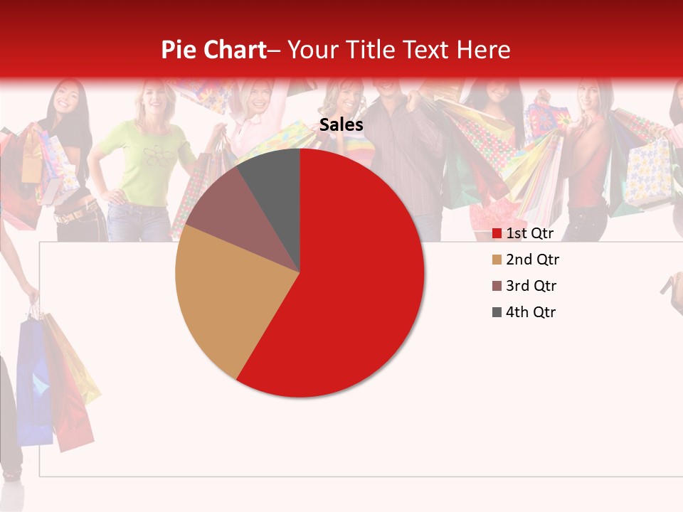 Isolated Lady Shopping PowerPoint Template