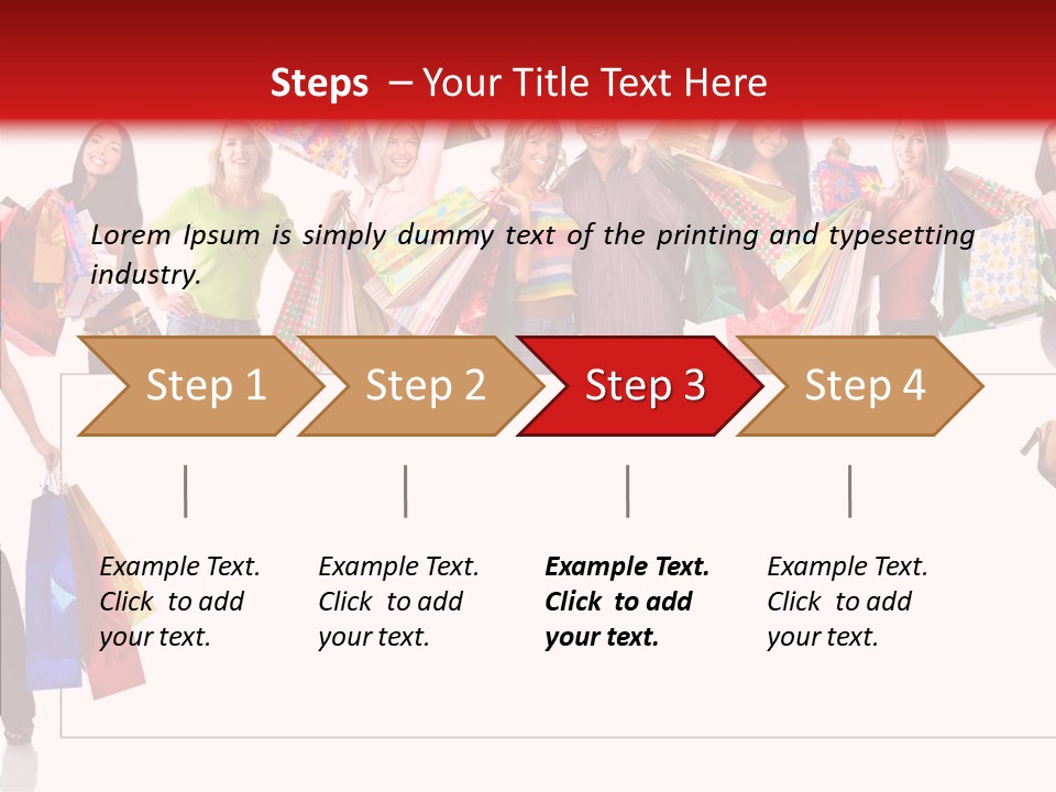 Isolated Lady Shopping PowerPoint Template