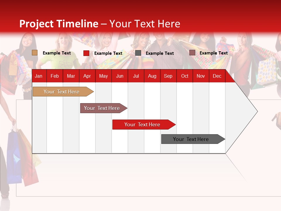 Isolated Lady Shopping PowerPoint Template