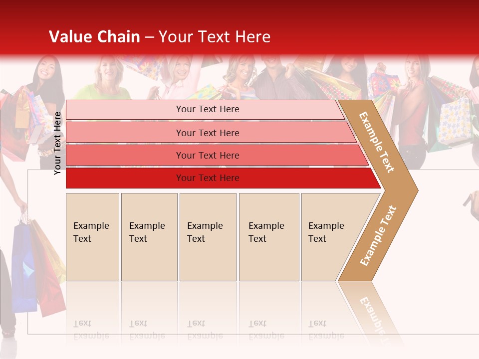 Isolated Lady Shopping PowerPoint Template