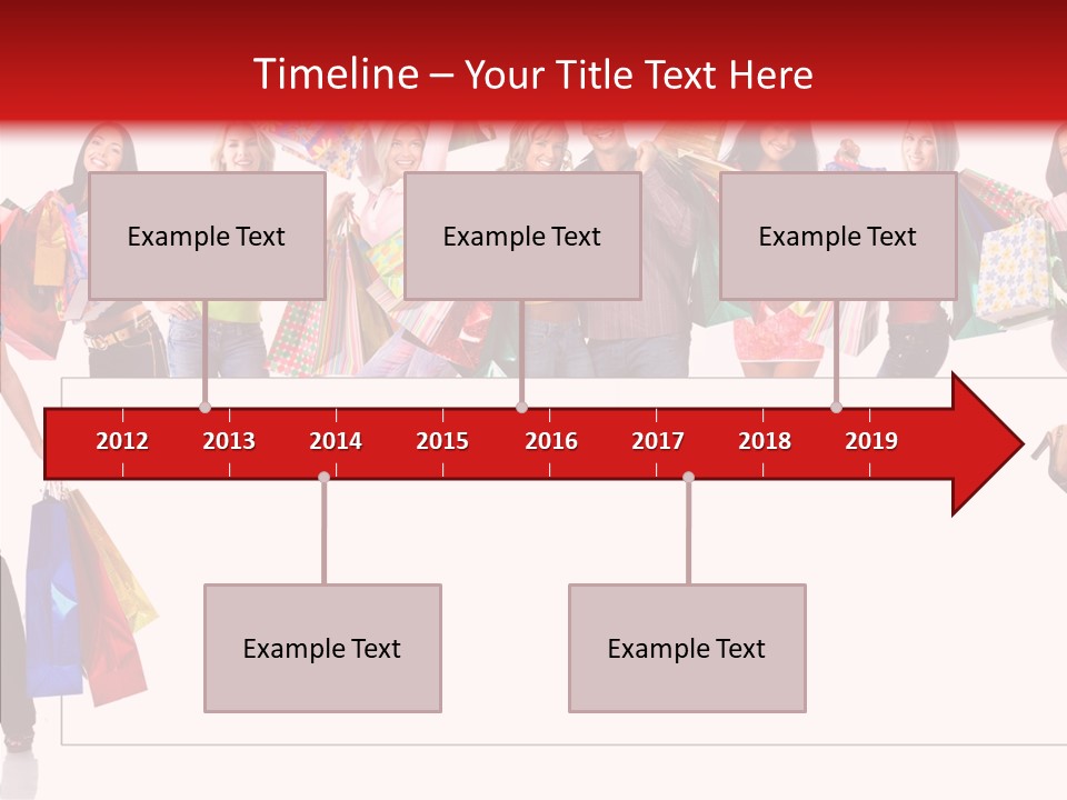 Isolated Lady Shopping PowerPoint Template
