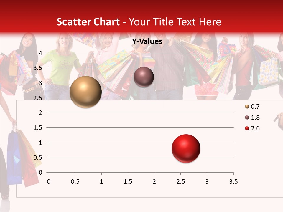 Isolated Lady Shopping PowerPoint Template