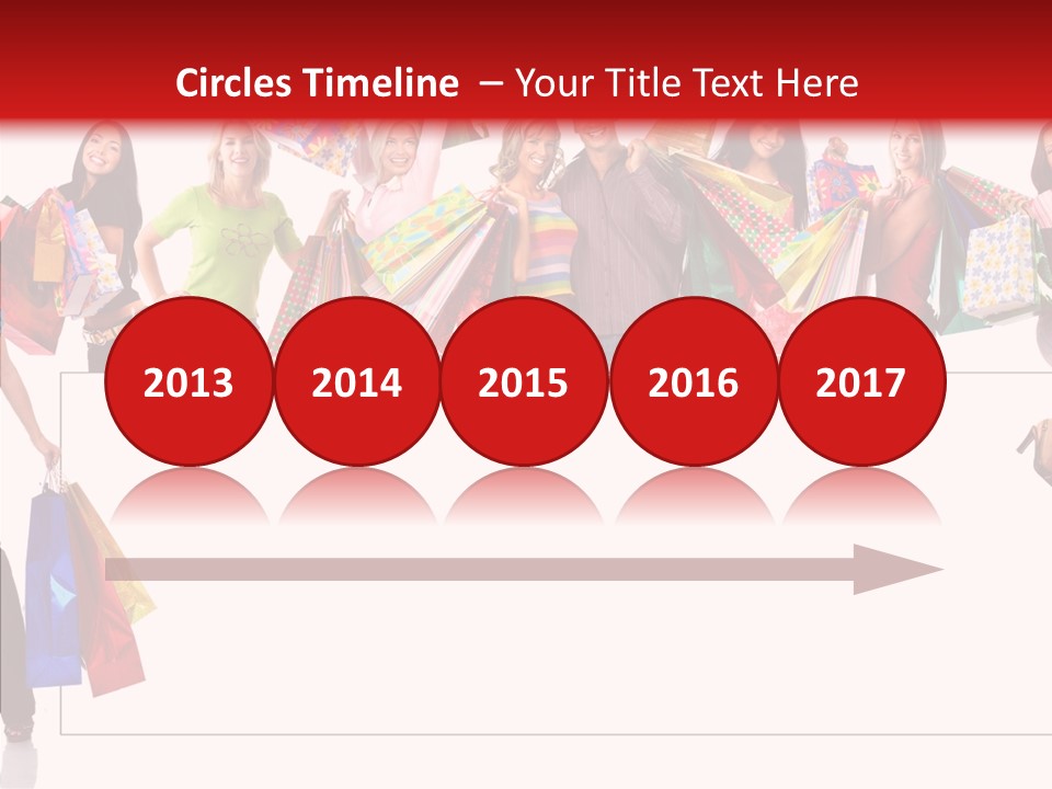 Isolated Lady Shopping PowerPoint Template