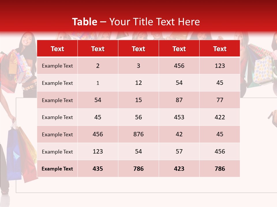 Isolated Lady Shopping PowerPoint Template