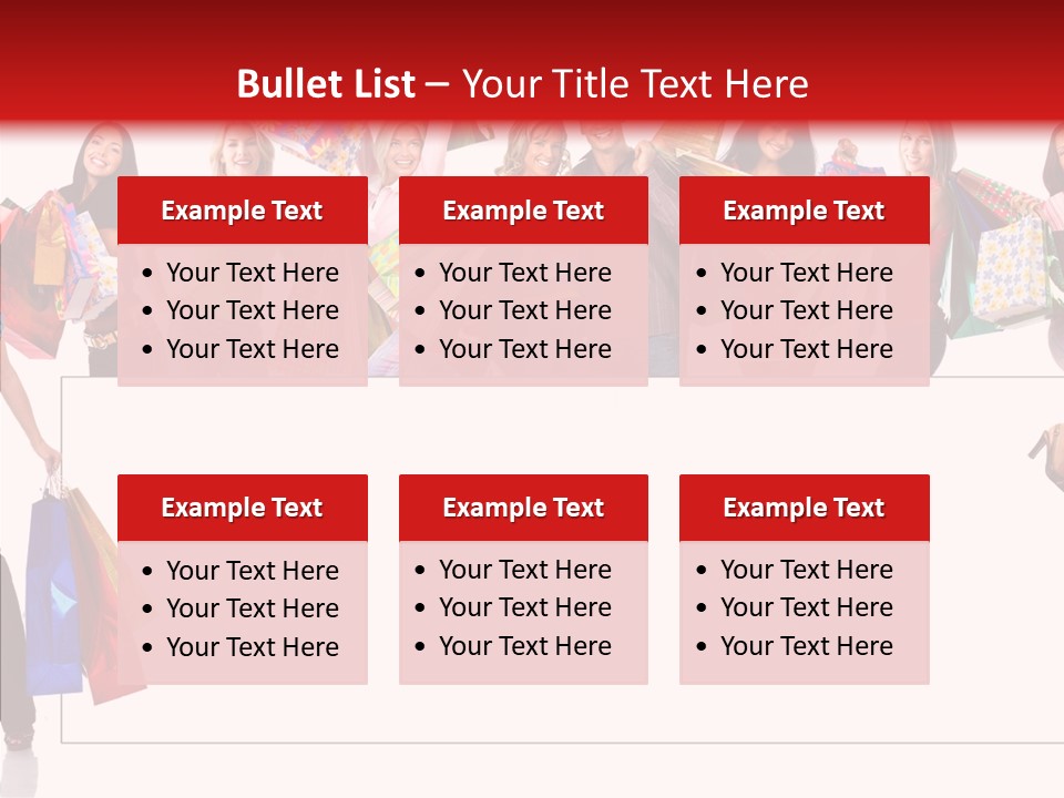 Isolated Lady Shopping PowerPoint Template