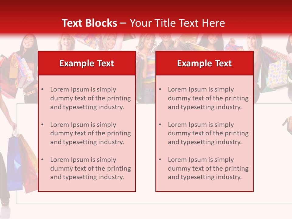 Isolated Lady Shopping PowerPoint Template