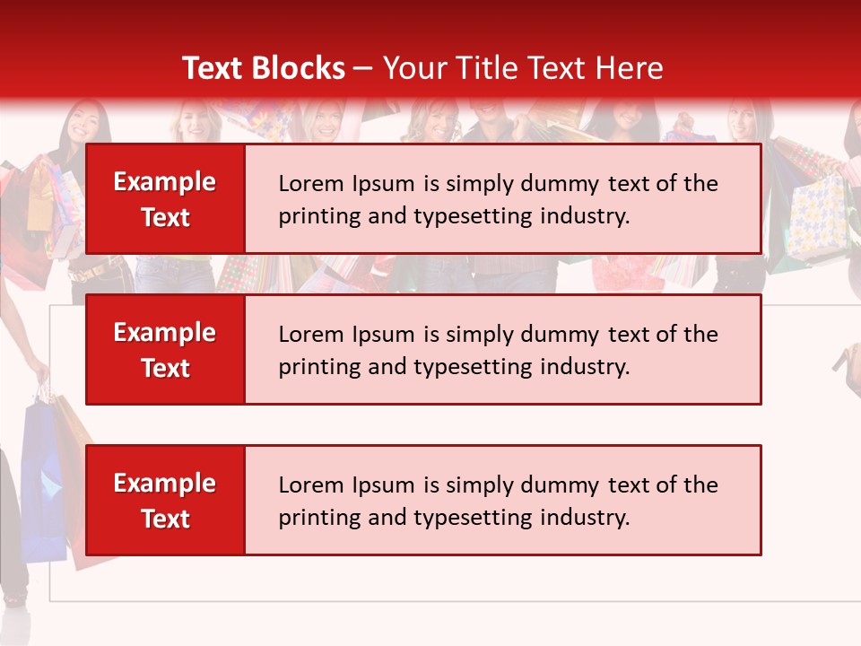 Isolated Lady Shopping PowerPoint Template