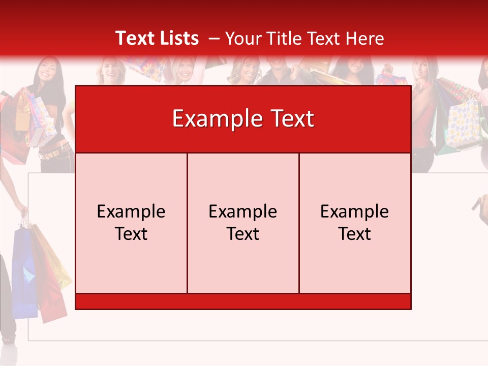 Isolated Lady Shopping PowerPoint Template