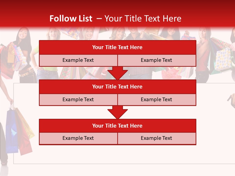 Isolated Lady Shopping PowerPoint Template