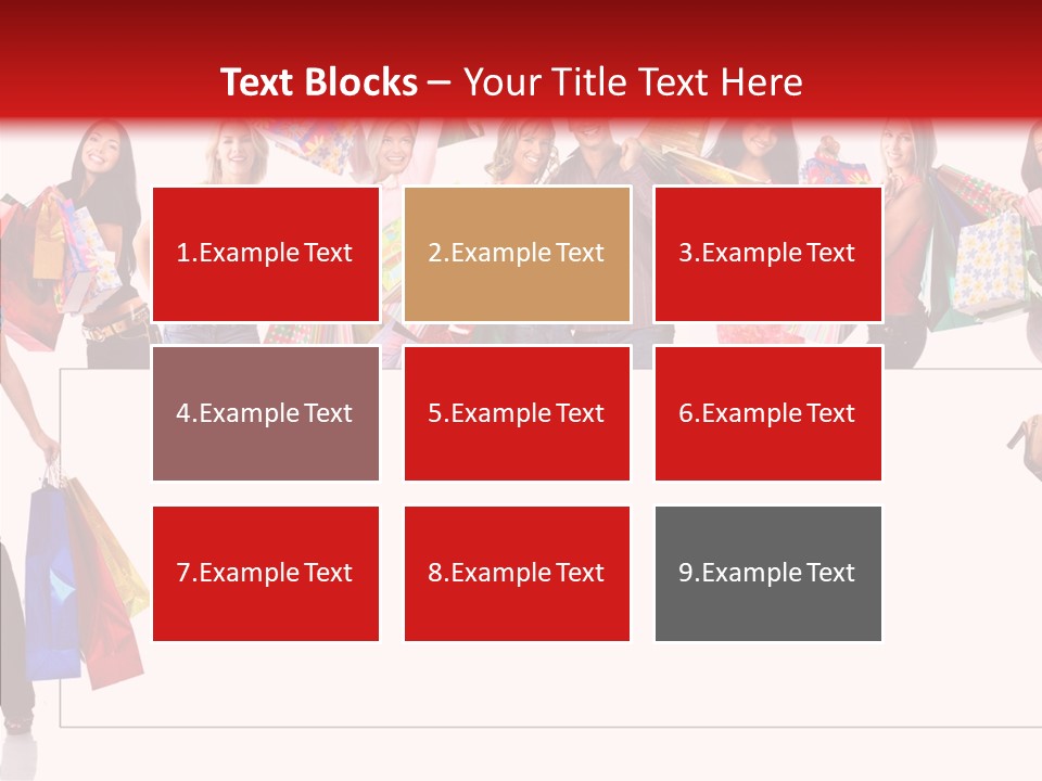 Isolated Lady Shopping PowerPoint Template