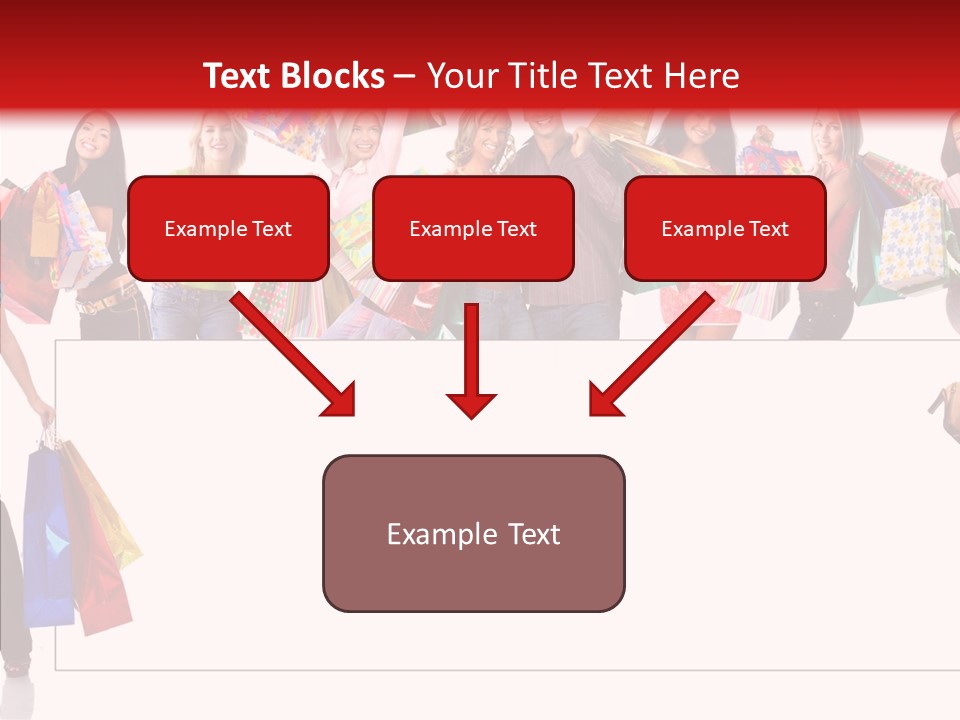 Isolated Lady Shopping PowerPoint Template