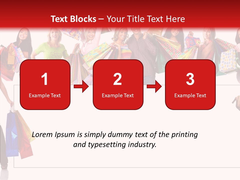 Isolated Lady Shopping PowerPoint Template