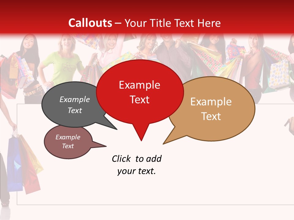 Isolated Lady Shopping PowerPoint Template