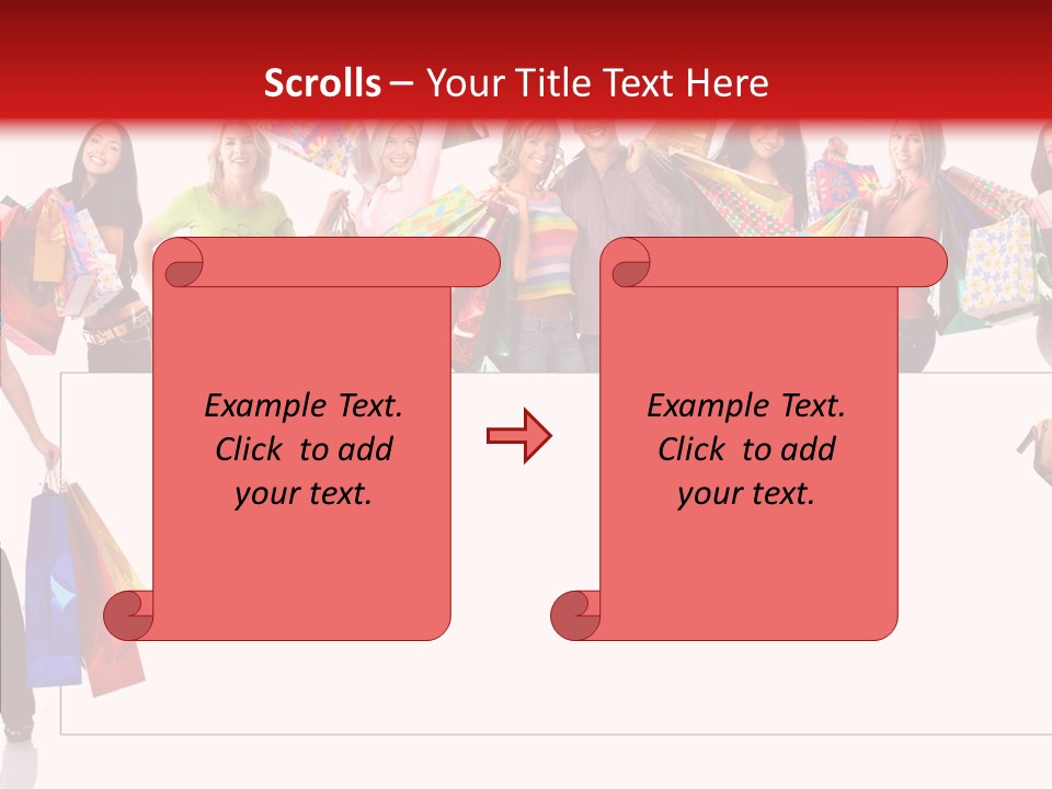 Isolated Lady Shopping PowerPoint Template