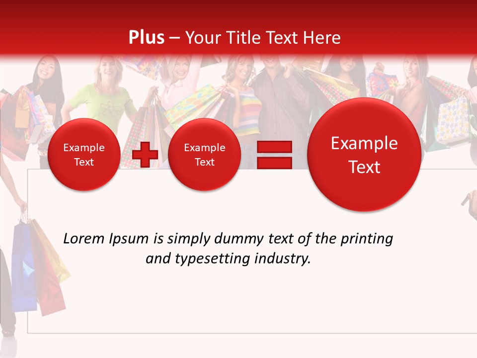 Isolated Lady Shopping PowerPoint Template