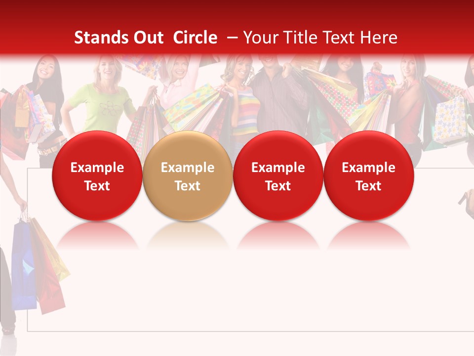 Isolated Lady Shopping PowerPoint Template