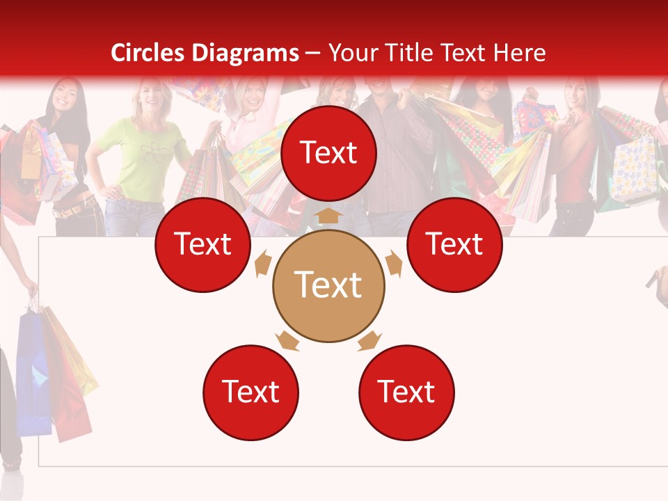 Isolated Lady Shopping PowerPoint Template