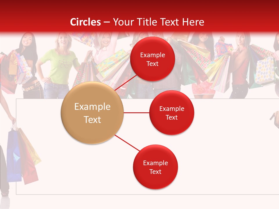 Isolated Lady Shopping PowerPoint Template