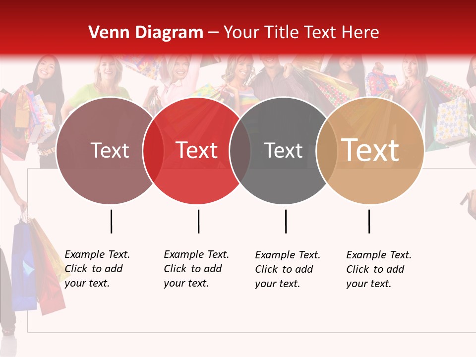 Isolated Lady Shopping PowerPoint Template