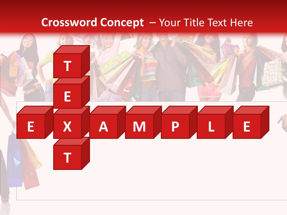 Isolated Lady Shopping PowerPoint Template