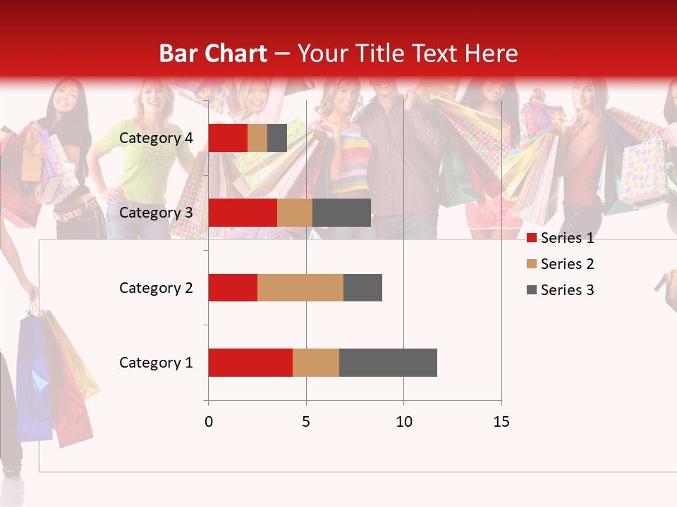 Isolated Lady Shopping PowerPoint Template