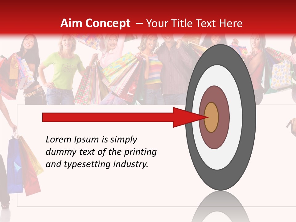 Isolated Lady Shopping PowerPoint Template