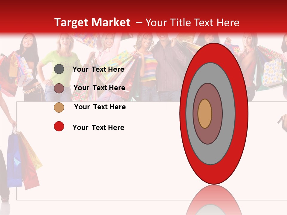 Isolated Lady Shopping PowerPoint Template