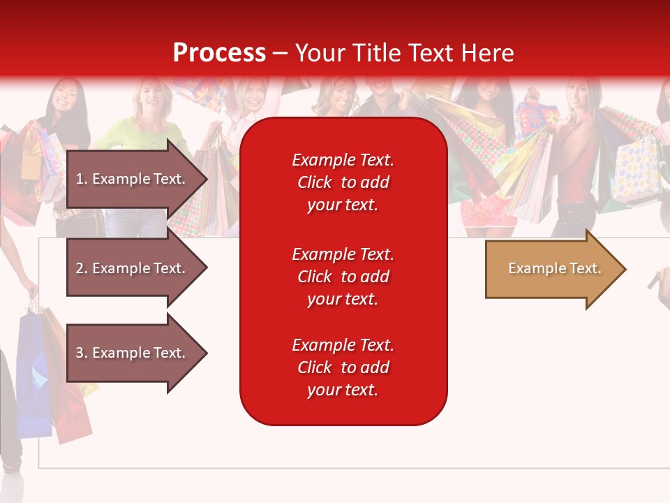 Isolated Lady Shopping PowerPoint Template