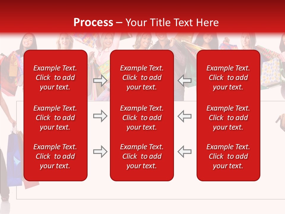 Isolated Lady Shopping PowerPoint Template