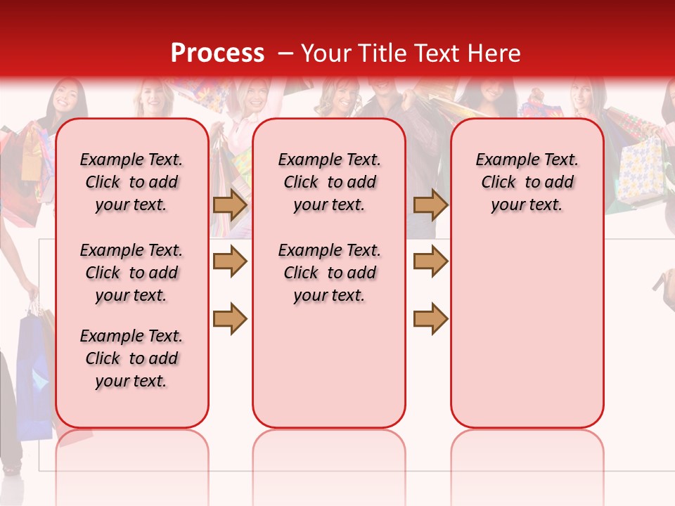Isolated Lady Shopping PowerPoint Template