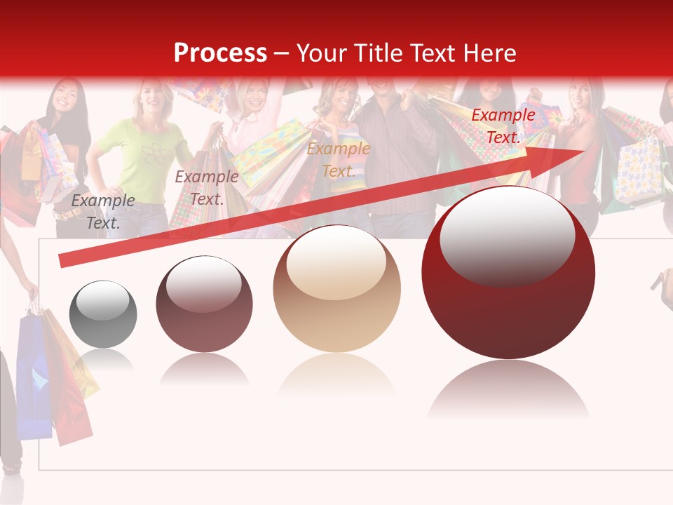 Isolated Lady Shopping PowerPoint Template