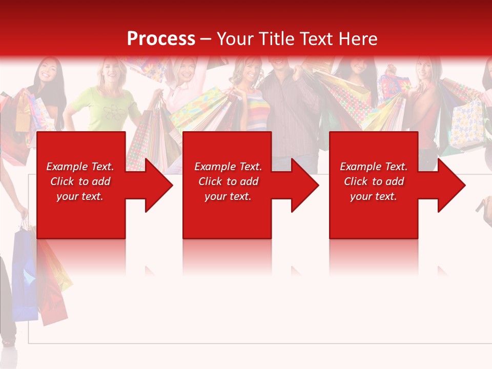 Isolated Lady Shopping PowerPoint Template