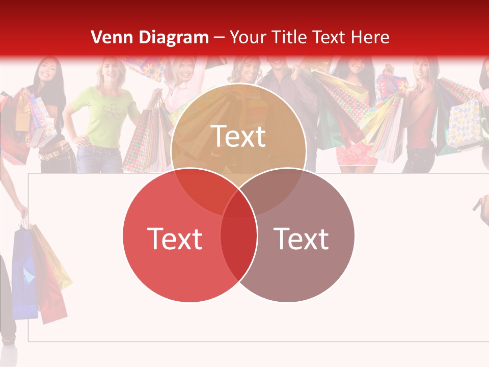 Isolated Lady Shopping PowerPoint Template