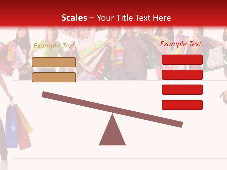 Isolated Lady Shopping PowerPoint Template