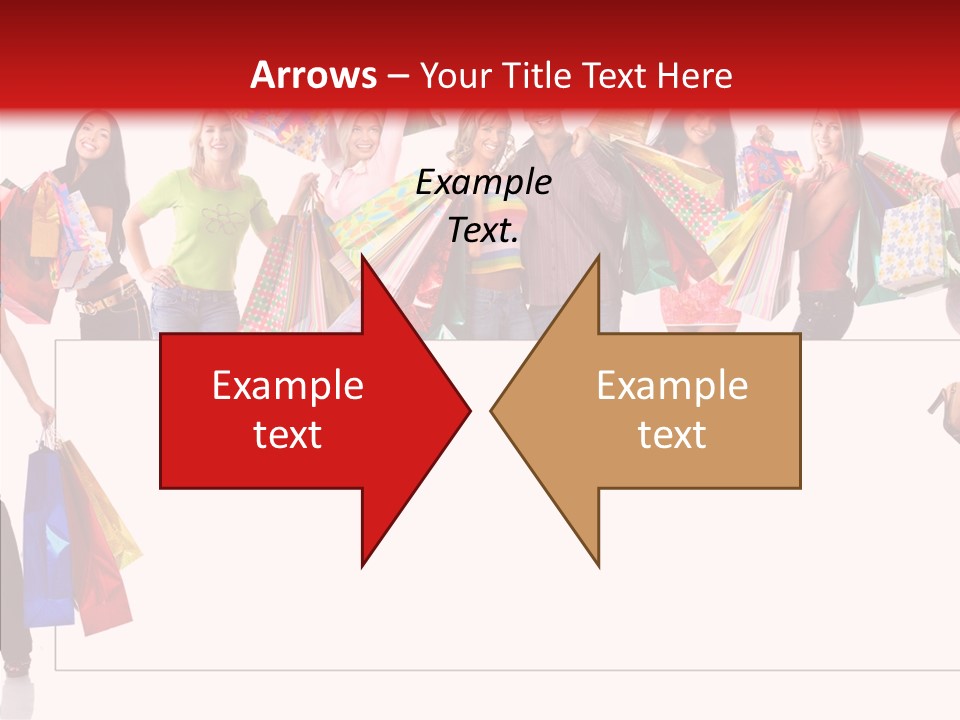 Isolated Lady Shopping PowerPoint Template