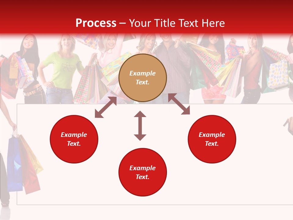 Isolated Lady Shopping PowerPoint Template