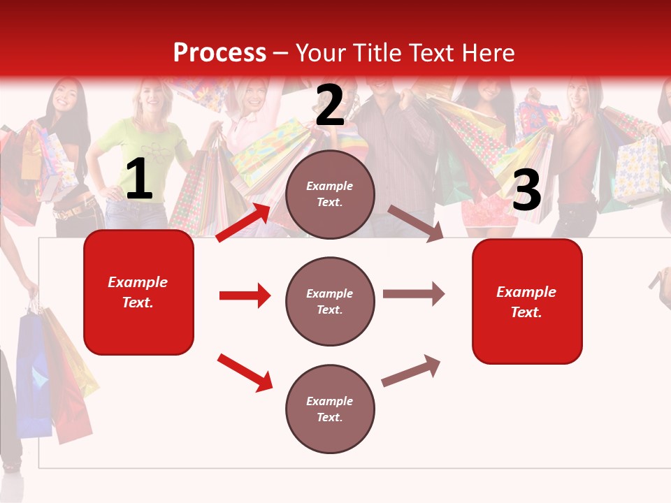 Isolated Lady Shopping PowerPoint Template