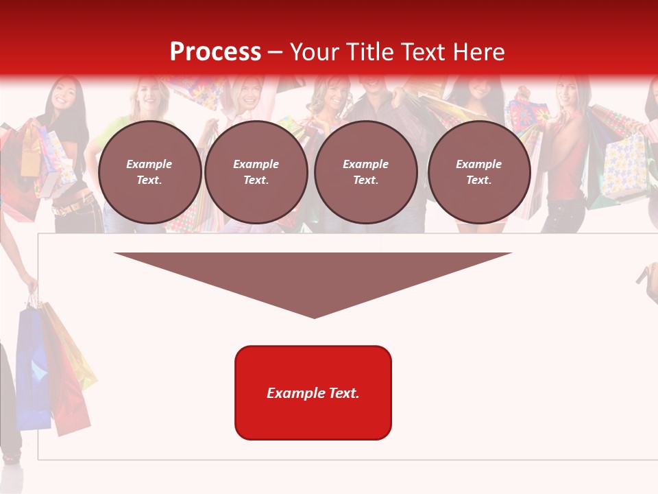 Isolated Lady Shopping PowerPoint Template