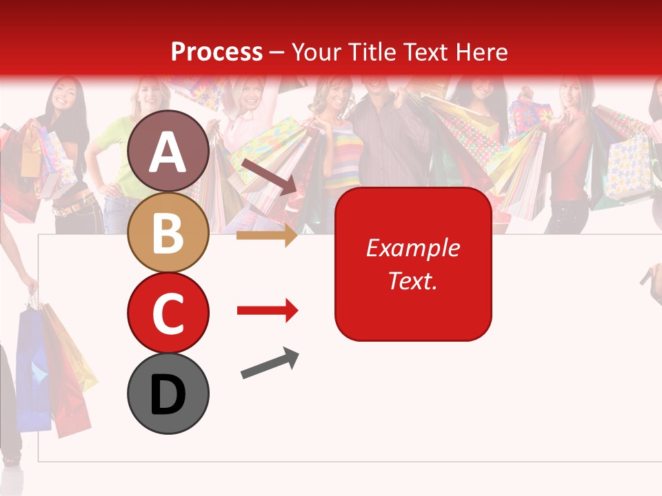 Isolated Lady Shopping PowerPoint Template