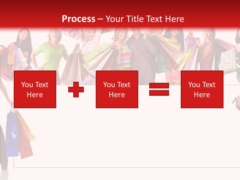 Isolated Lady Shopping PowerPoint Template