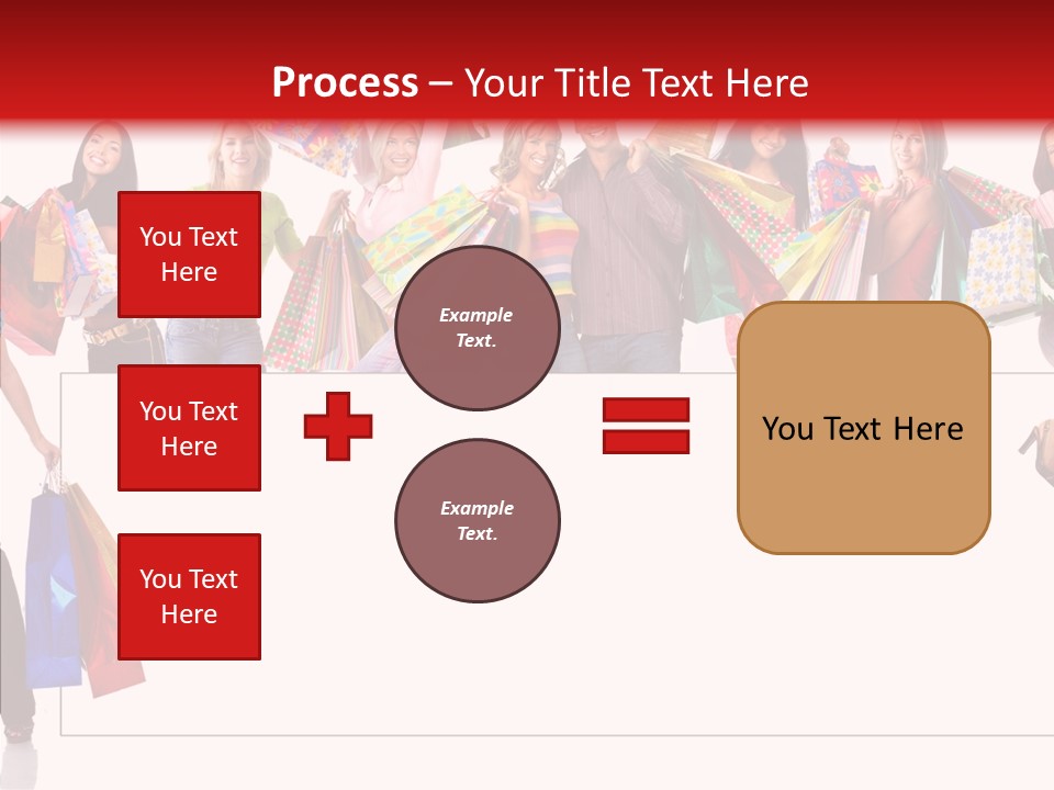 Isolated Lady Shopping PowerPoint Template