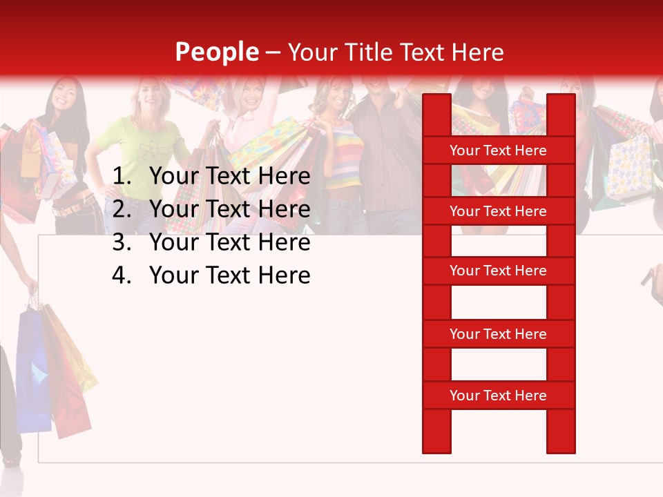 Isolated Lady Shopping PowerPoint Template