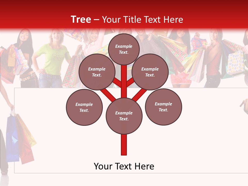 Isolated Lady Shopping PowerPoint Template