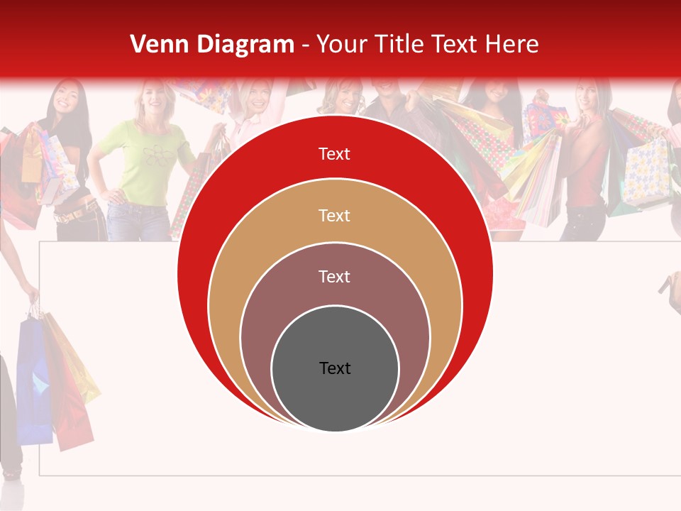 Isolated Lady Shopping PowerPoint Template