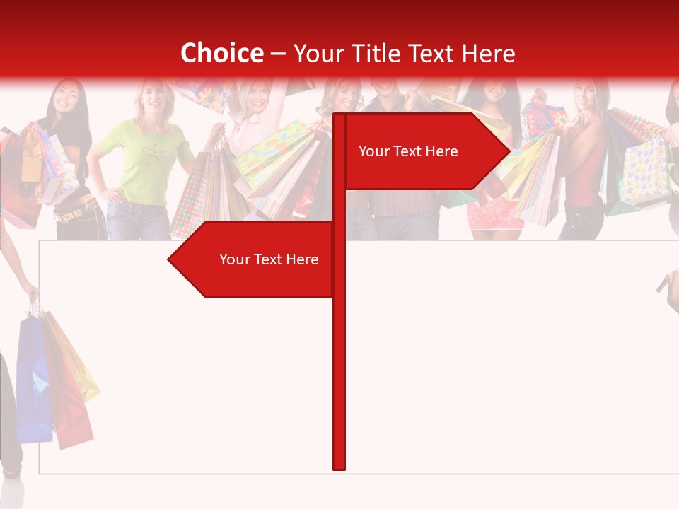 Isolated Lady Shopping PowerPoint Template