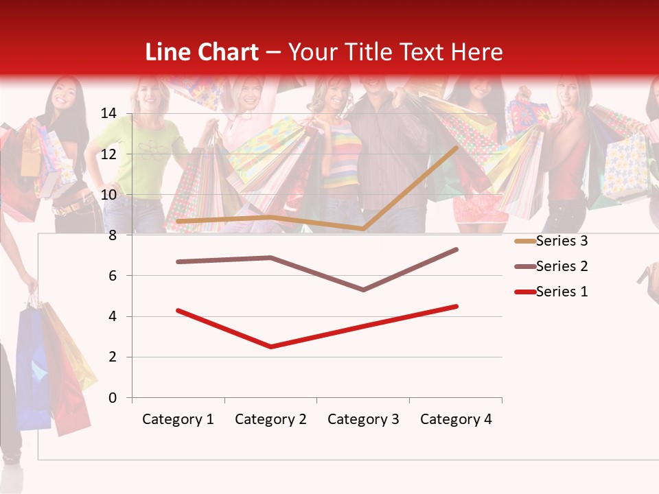 Isolated Lady Shopping PowerPoint Template