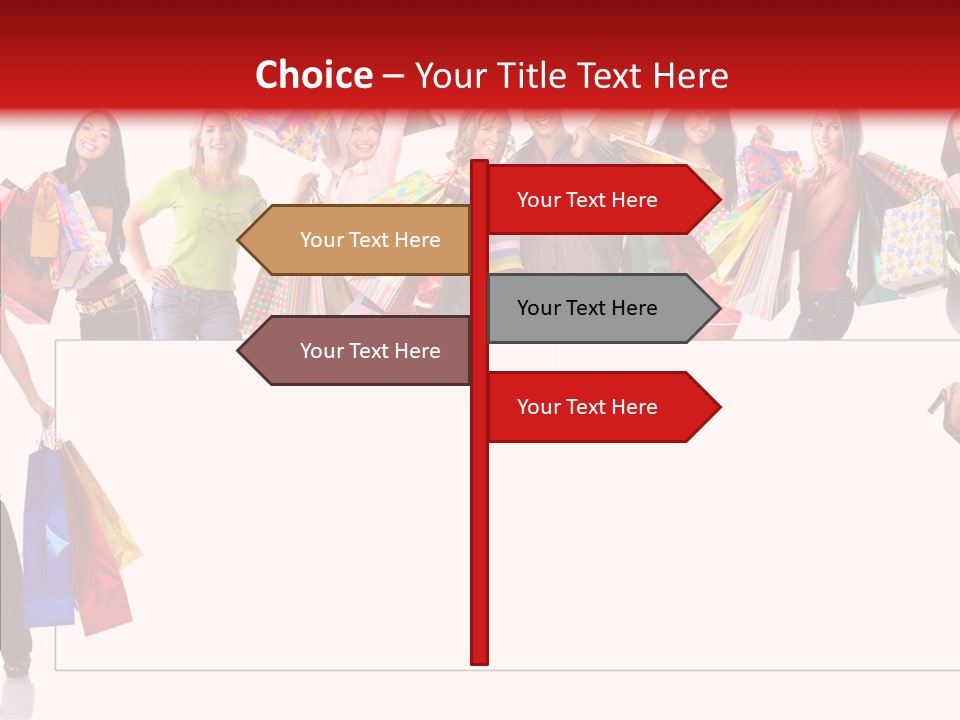Isolated Lady Shopping PowerPoint Template